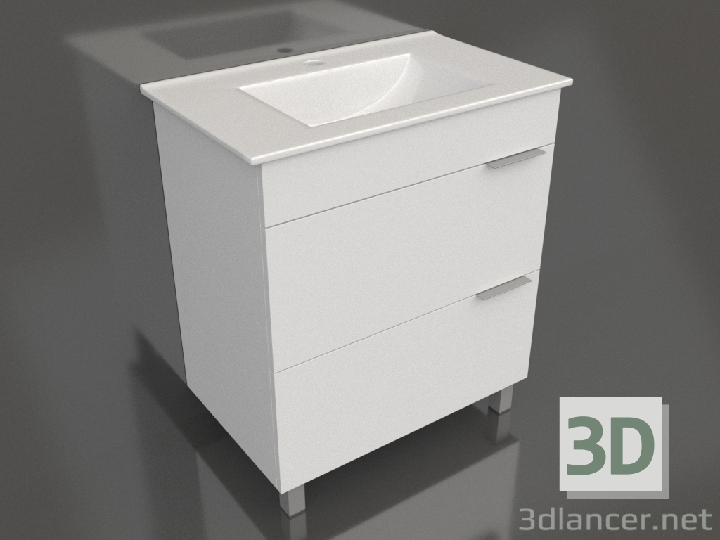 modello 3D Mobile da terra 75 cm (Br.01.07-2-W) - anteprima