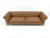 Cocon Chesterfield canapé 4 places Bleu Nature