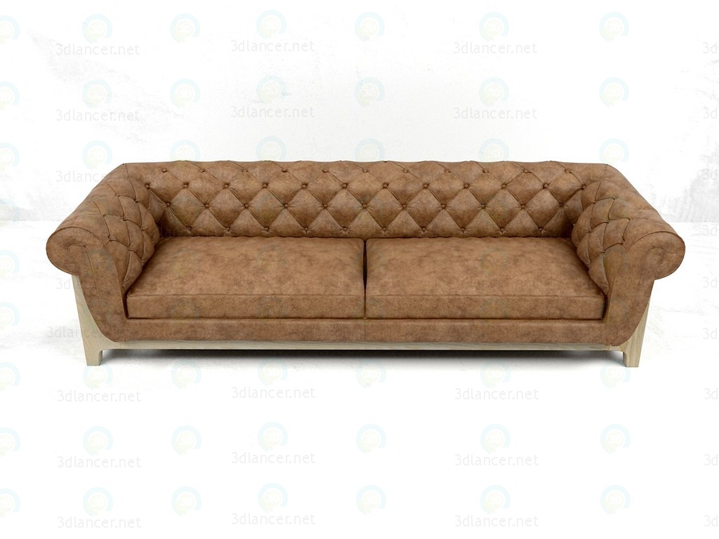 3d Диван Cocoon Chesterfield 4 Seater Bleu Nature модель купить - ракурс