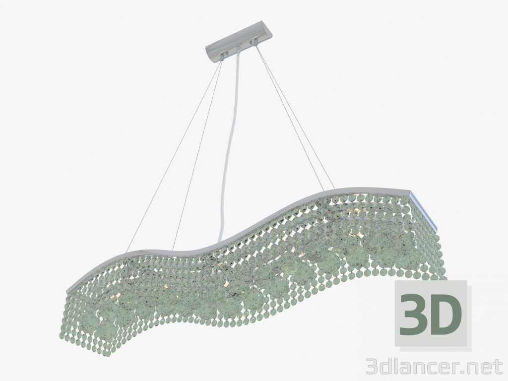 modello 3D Lampadario SNAKE (D957-AB-N) - anteprima