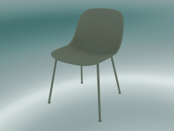 Silla de fibra con base de tubo (Dusty Green)