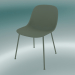 3d model Silla de fibra con base de tubo (Dusty Green) - vista previa