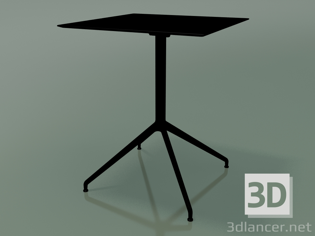 3d model Mesa cuadrada 5740 (H 72.5 - 59x59 cm, desplegada, negra, V39) - vista previa