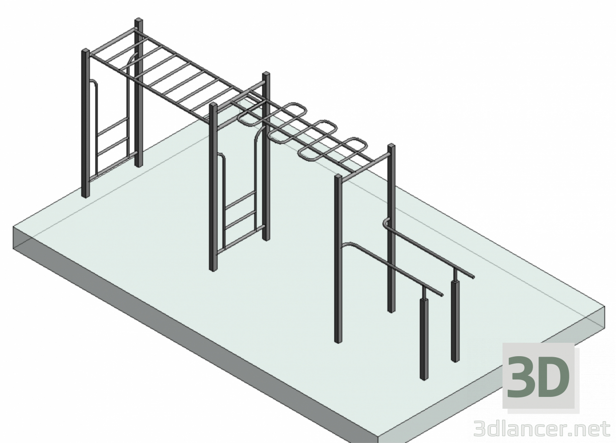 modèle 3D Complexe sportif_3 - preview