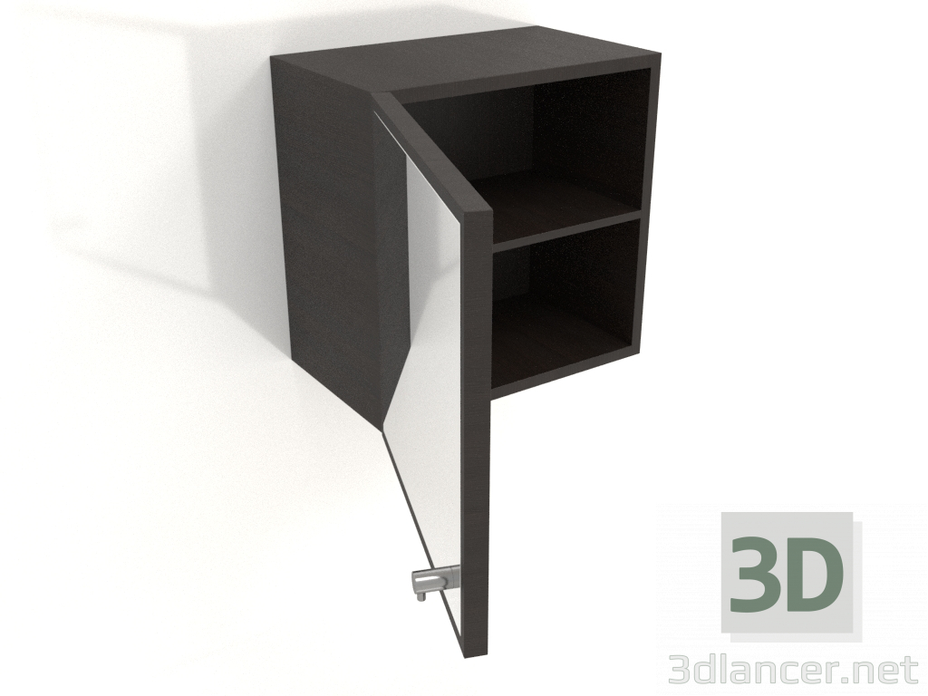 3d model Espejo con cajón (abierto) ZL 09 (300x200x300, marrón madera oscuro) - vista previa