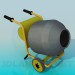 3d model Concrete mixer on the trolley - preview