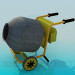 3d model Concrete mixer on the trolley - preview