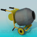 3d model Concrete mixer on the trolley - preview