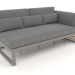 3d model Modular sofa, section 1 right, high back (Quartz gray) - preview