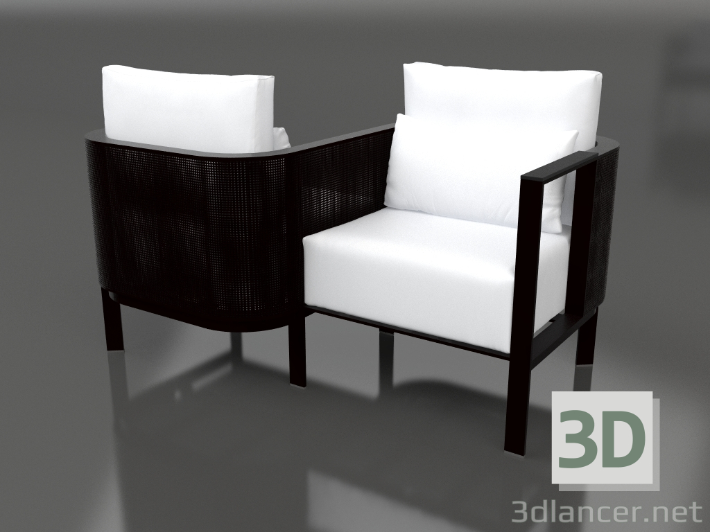 3d model Sofá Tu&Yo (Negro) - vista previa