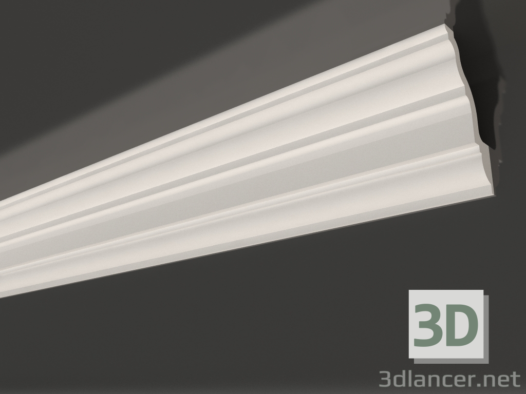 Modelo 3d Cornija de teto de gesso lisa KG 065 (120x60) - preview