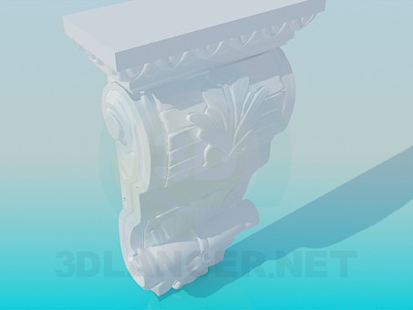 3d model Element of the cornice - preview