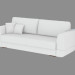 3d model Double leather sofa - preview