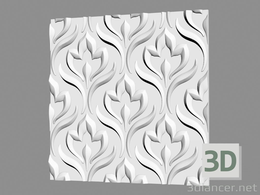 3d model Panel de pared de yeso (artículo 182) - vista previa