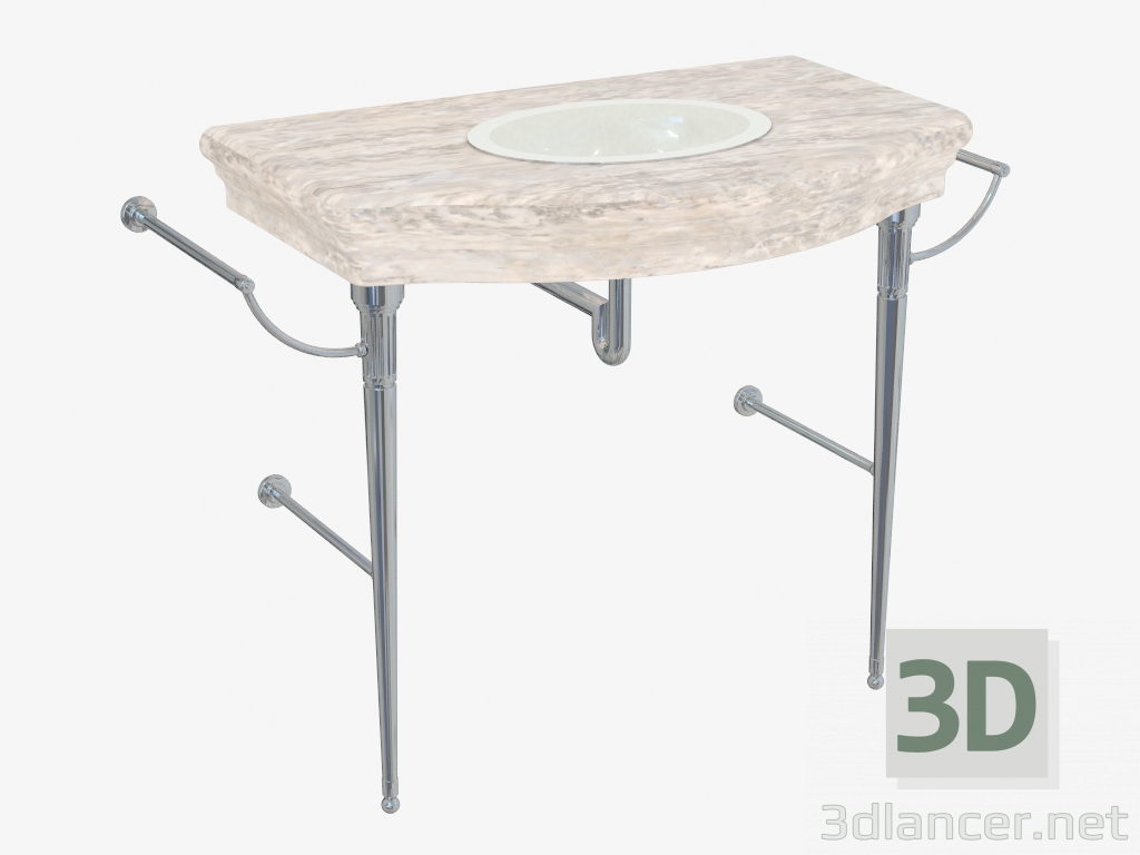 modello 3D Sink Console Ascot - anteprima