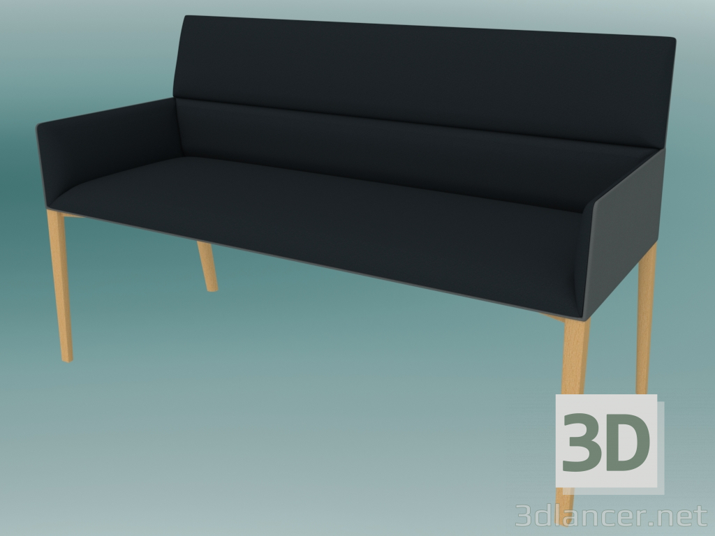 modello 3D Doppia panchina (B20HW) - anteprima