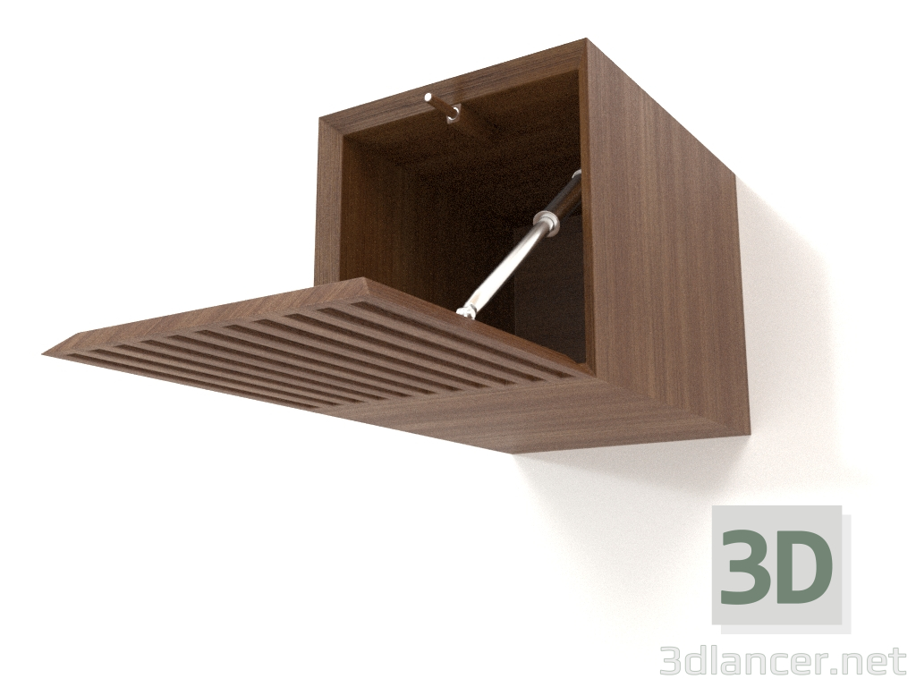 3d model Estante colgante ST 06 (puerta ondulada abierta) (250x315x250, madera marrón claro) - vista previa