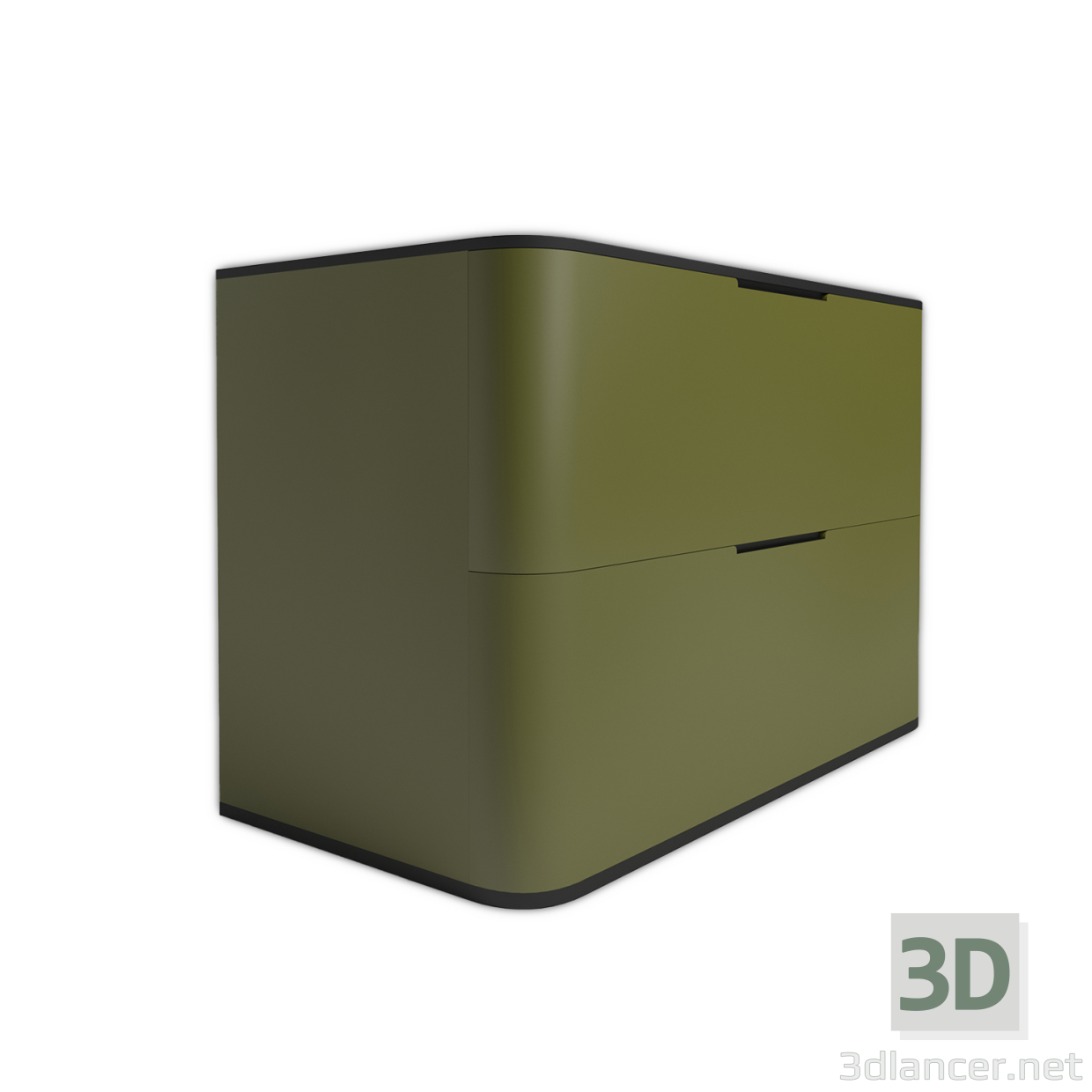 Gabinete 3D modelo Compro - render