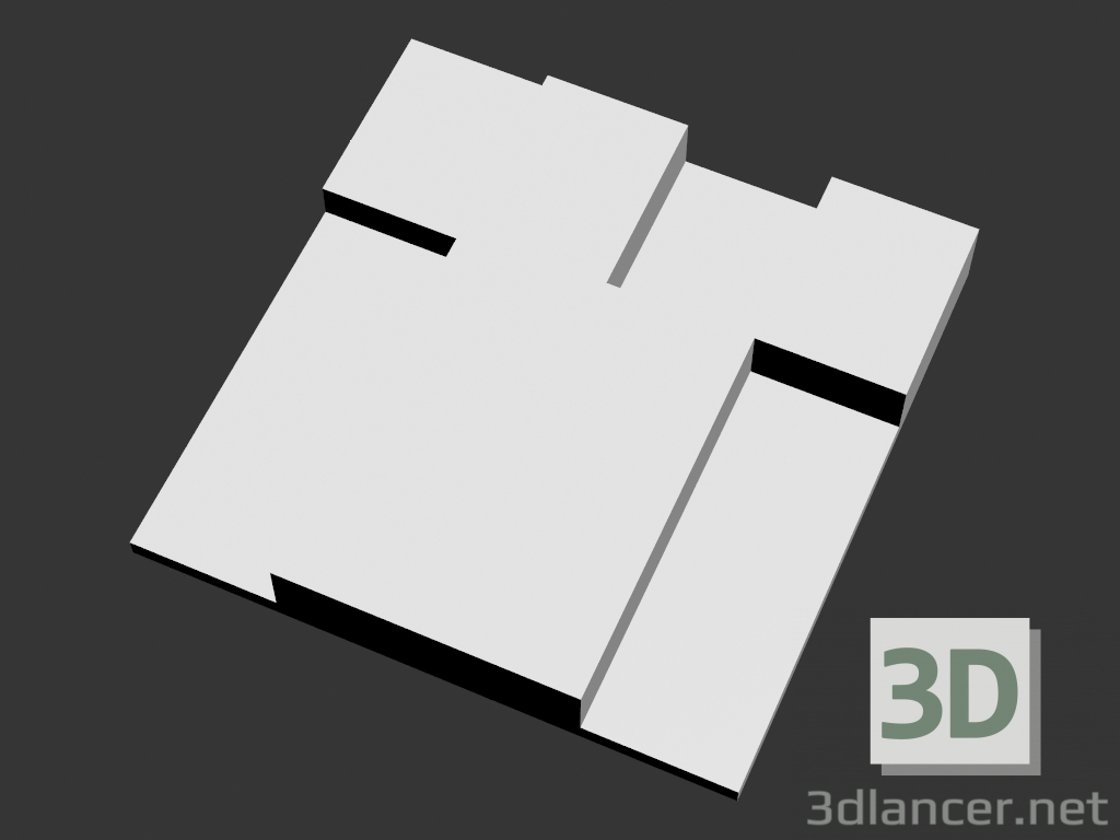 modèle 3D Panneau décoratif Rectangles - preview