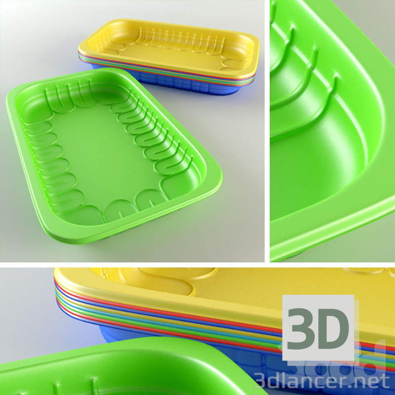 modello 3D vassoio - anteprima