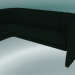 3d model Sofa triple Loafer (SC26, H 75cm, 185x65cm, Velvet 1 Forest) - preview