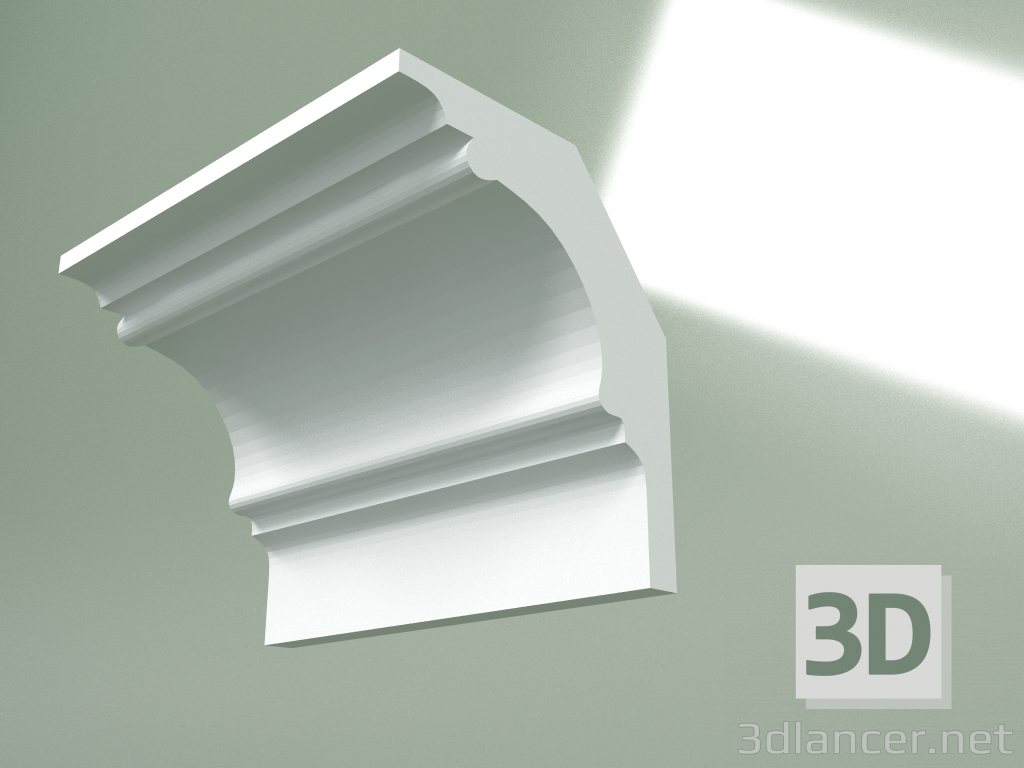 modello 3D Cornicione in gesso (zoccolo a soffitto) KT326 - anteprima