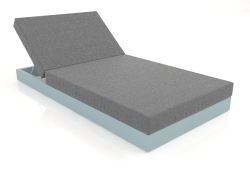 Cama con respaldo 100 (Gris azul)