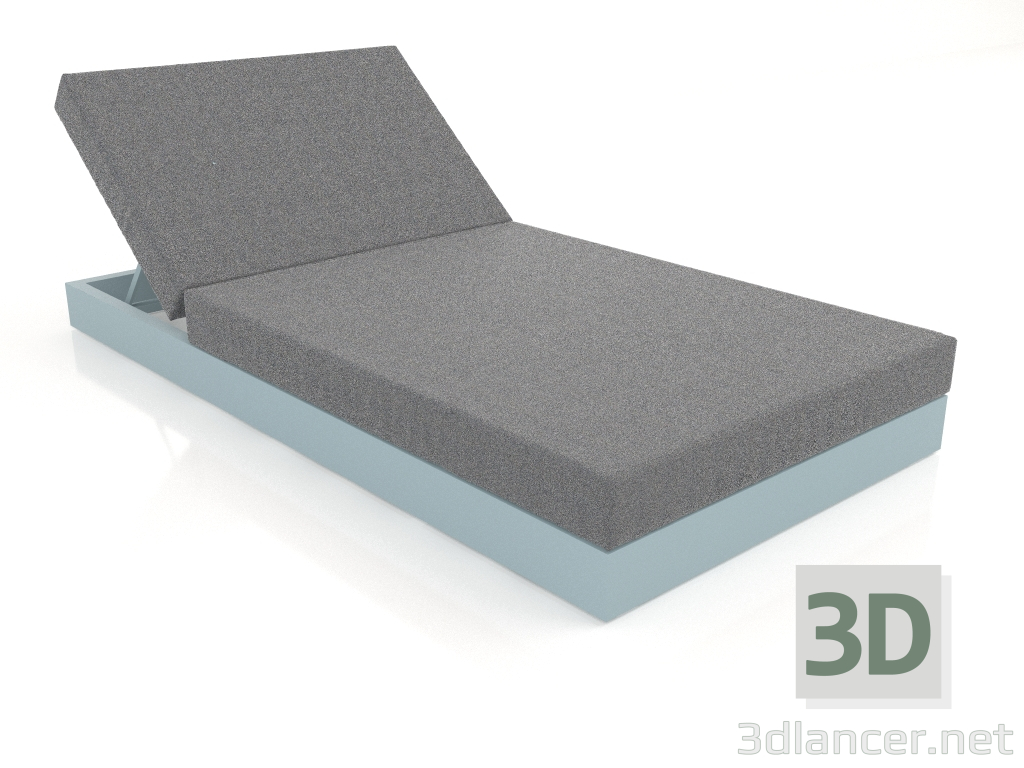 modello 3D Letto con schienale 100 (Grigio blu) - anteprima