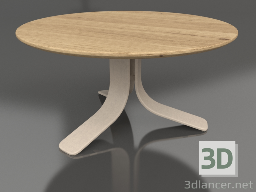 3D Modell Couchtisch Ø80 (Sand, Irokoholz) - Vorschau