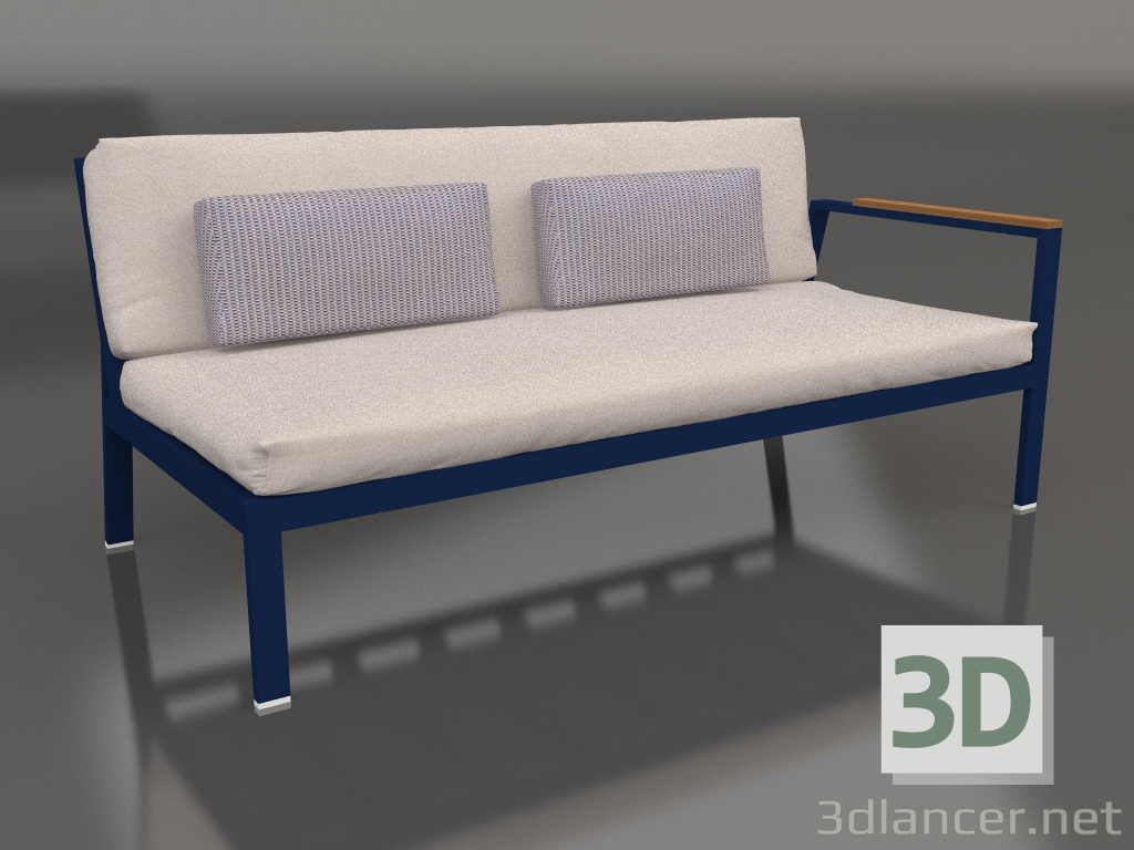 modello 3D Modulo divano, sezione 1 destra (Blu notte) - anteprima