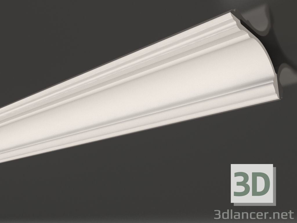 3d model Plaster ceiling cornice smooth KG 066 (120x205) - preview