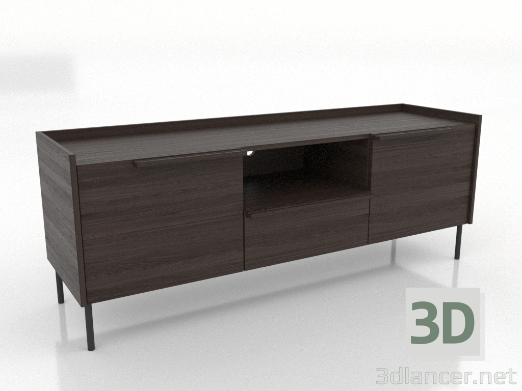 modello 3D Mobile TV 1 1500 mm (frassino noce) - anteprima modello 3D Mobile TV 1 1500 mm (frassino noce) - anteprima