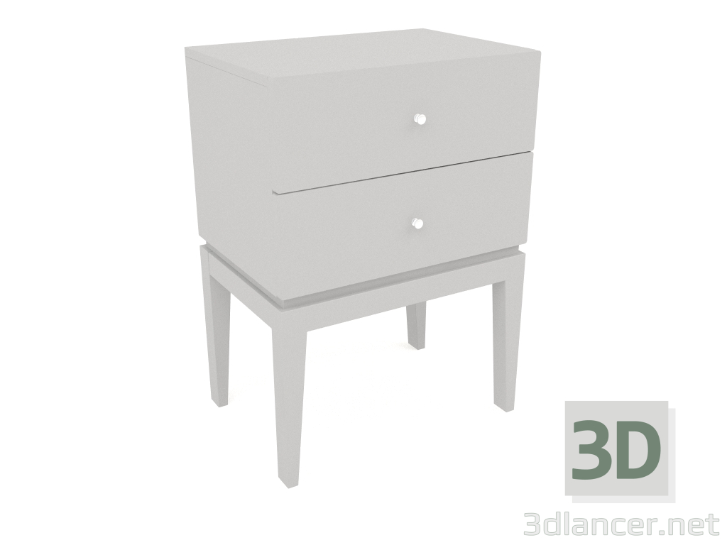 3d model Una mesita de noche estática con dos cajones (opción 9) - vista previa