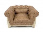 Armchair Cocoon Chesterfield BLEU nature