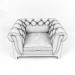 3d Armchair Cocoon Chesterfield BLEU nature model buy - render