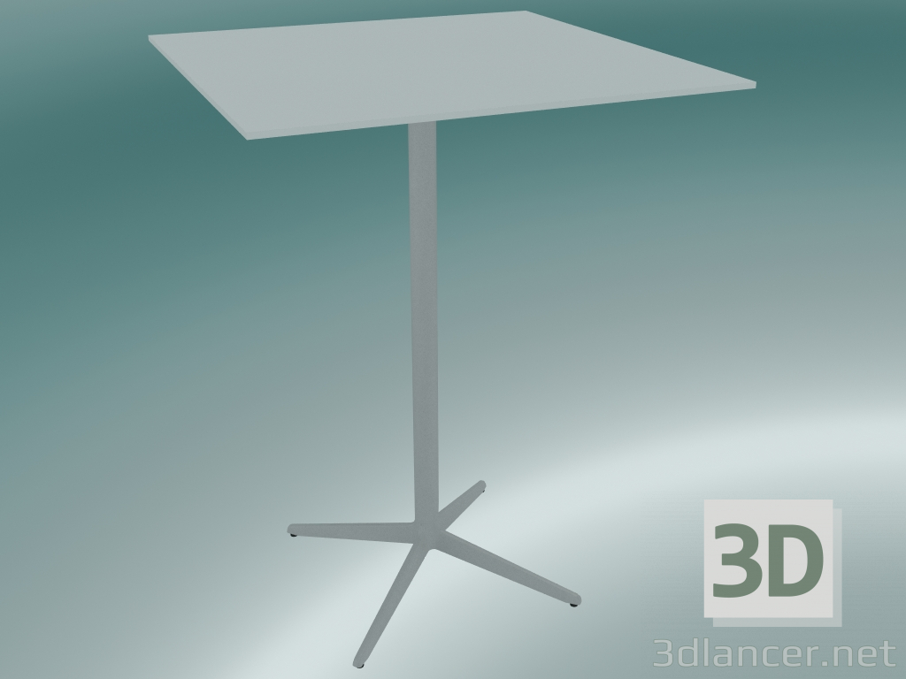 3d model Mesa MISTER X (9511-71 (80x80cm), H 108cm, blanco, blanco) - vista previa