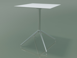 Mesa cuadrada 5740 (H 72.5 - 59x59 cm, desplegado, Blanco, LU1)