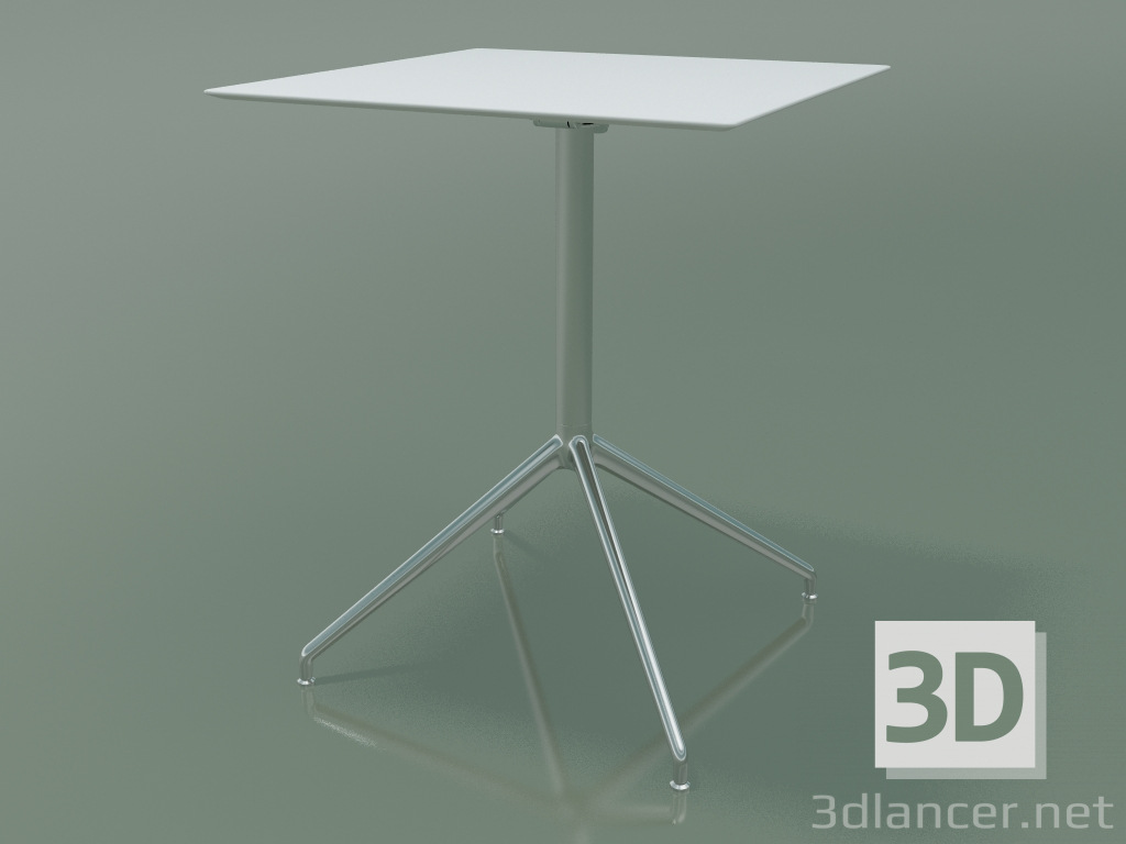 3d модель Стіл квадратний 5740 (H 72,5 - 59x59 cm, розкладений, White, LU1) – превью