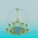 Modelo 3d Candelabro de ouro - preview