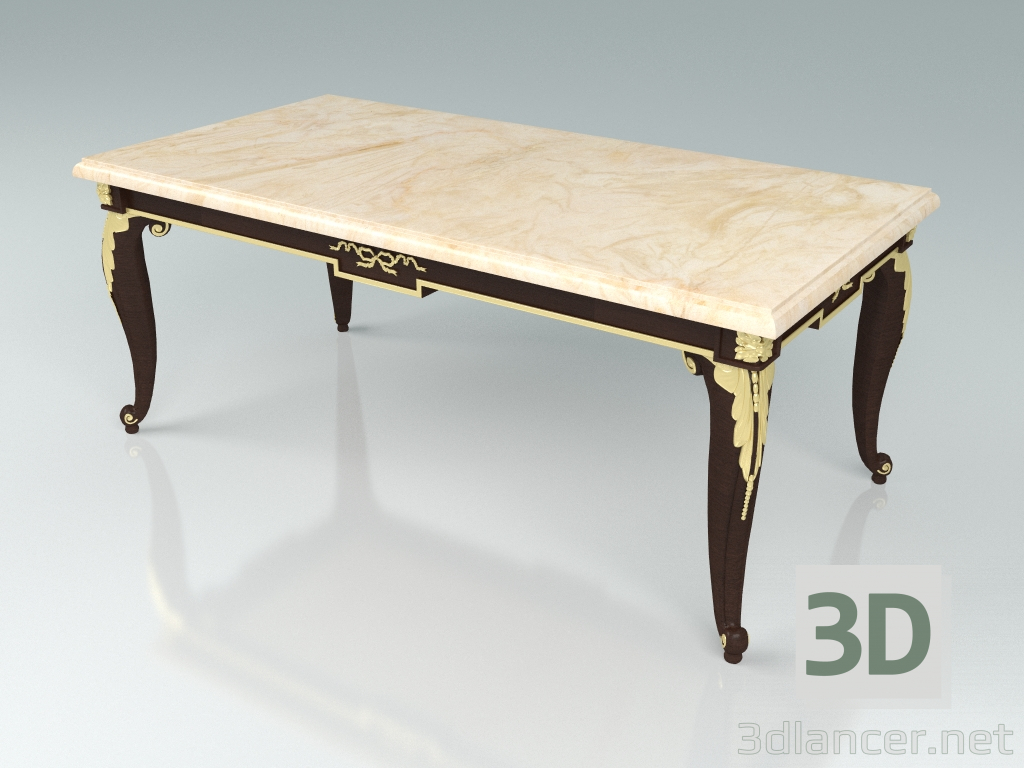 3D Modell Rechteckiger Couchtisch (Art. 12621) - Vorschau