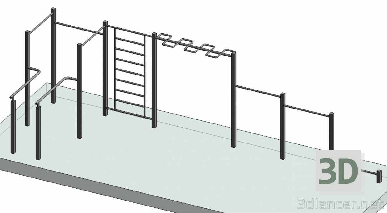 modello 3D Complesso sportivo_5 - anteprima