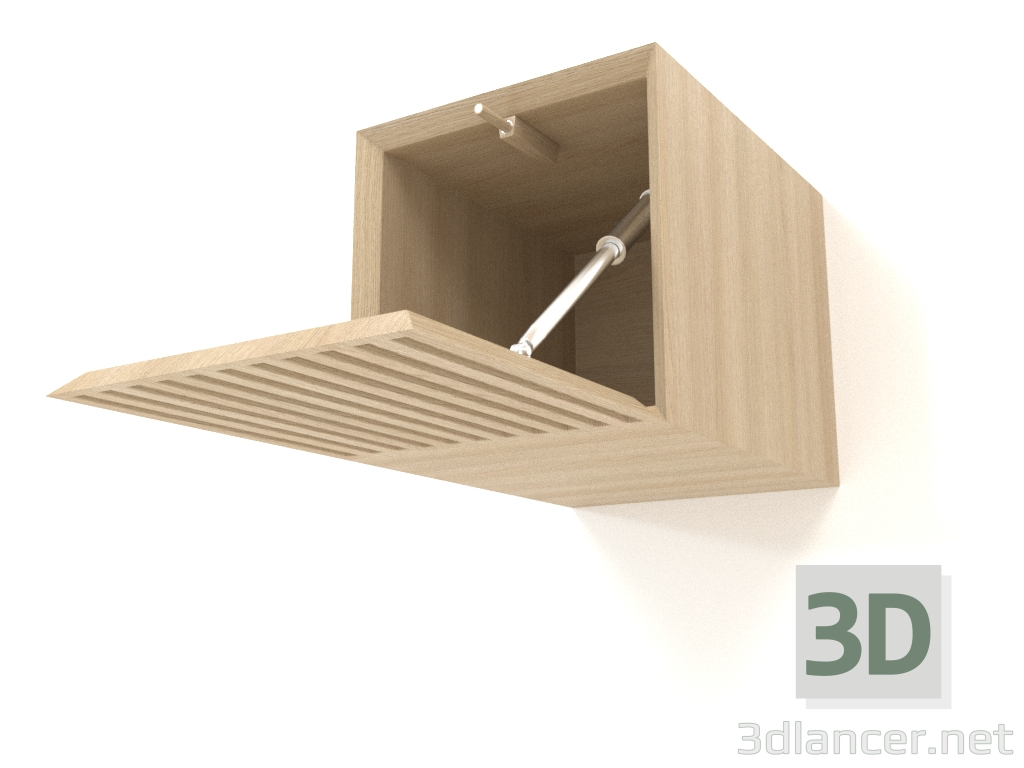 3D Modell Hängeregal ST 06 (offene Welltür) (250x315x250, Holz weiß) - Vorschau