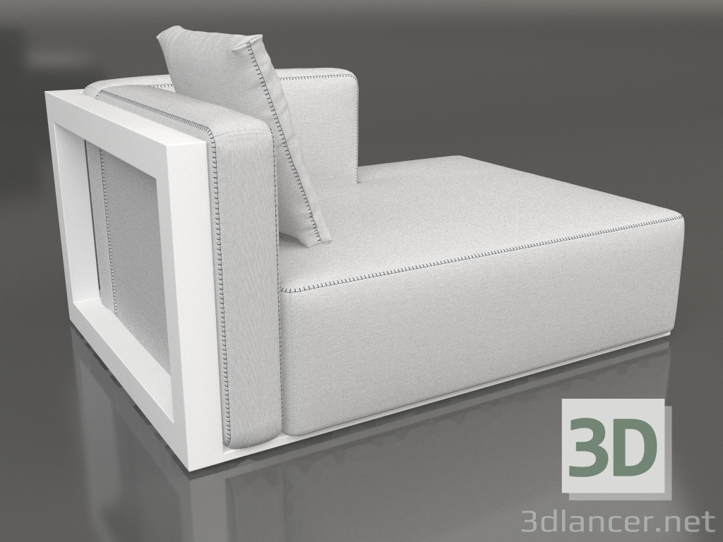 3d модель Диванный модуль, секция 2 правая (White) – превью