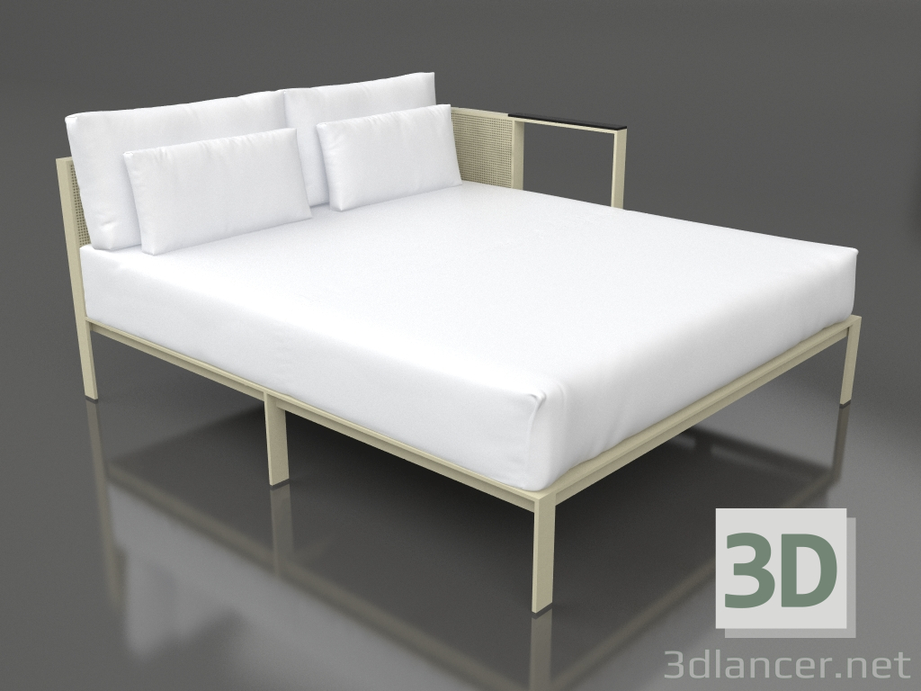 3D modeli Kanepe modülü XL, bölüm 2 sol (Altın) - önizleme