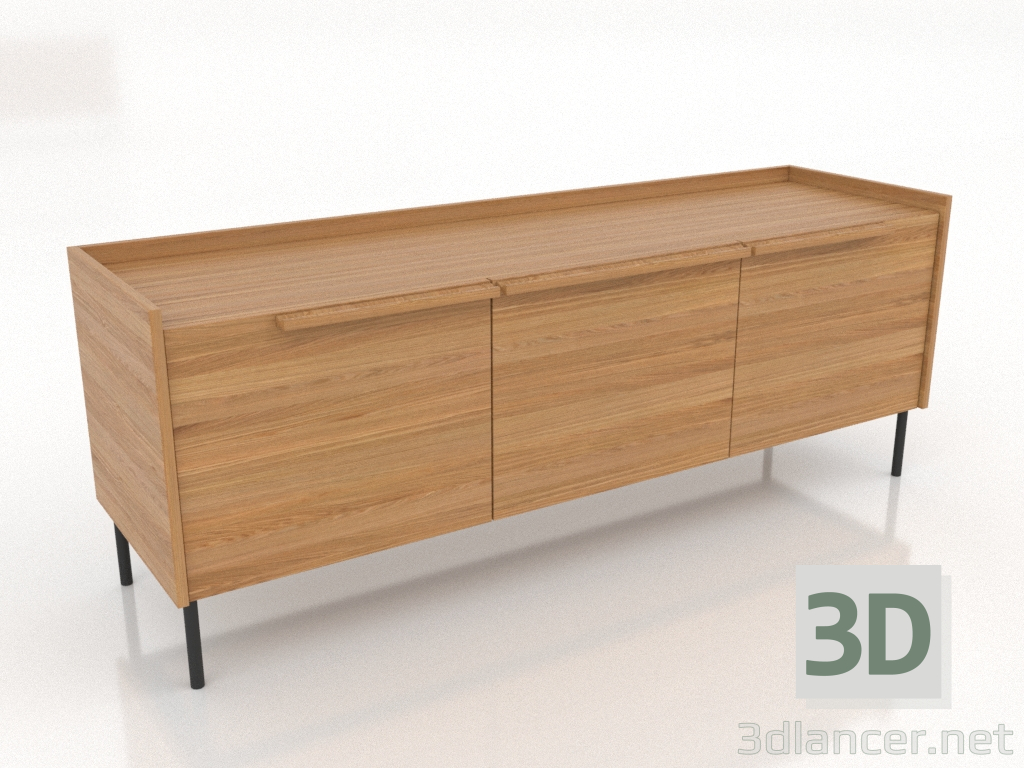 modello 3D Mobile TV 2 1500 mm (rovere naturale) - anteprima modello 3D Mobile TV 2 1500 mm (rovere naturale) - anteprima