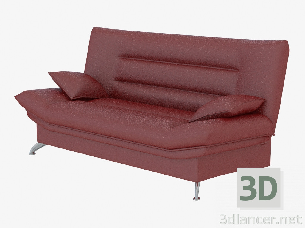 3d model Leather sofa triple - preview