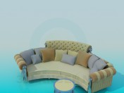 Semi-circular sofa