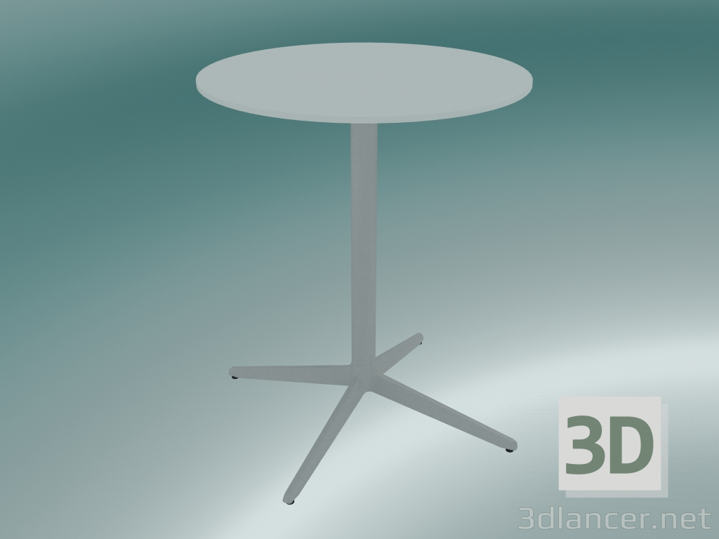 modello 3D Tavolo MISTER X (9505-01 (Ø60cm), H 73cm, bianco, bianco) - anteprima