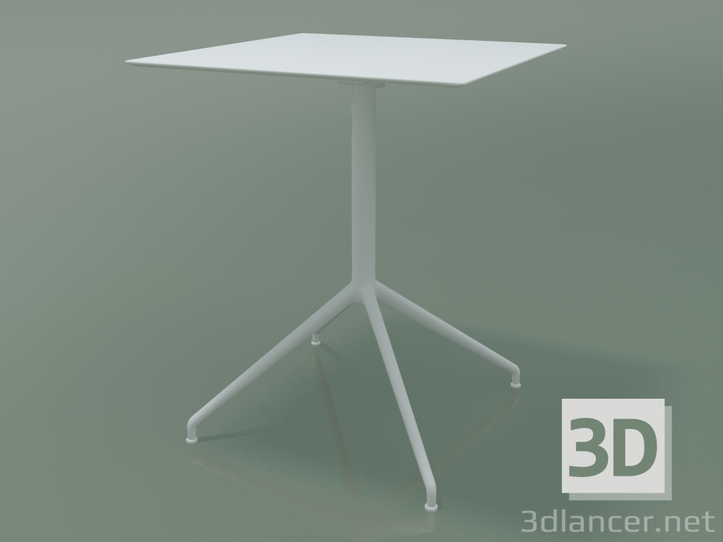 3d model Mesa cuadrada 5740 (H 72.5 - 59x59 cm, desplegada, Blanca, V12) - vista previa