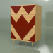 3d model Chest of drawers Big Woo (burgundy, light veneer) - preview